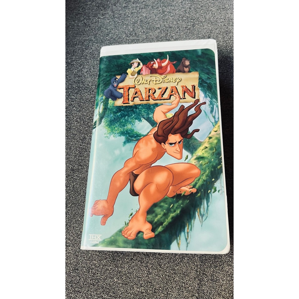 Disney Tarzan VHS Movie Kids G White Clamshell Phil Collins Soundtrack 15799